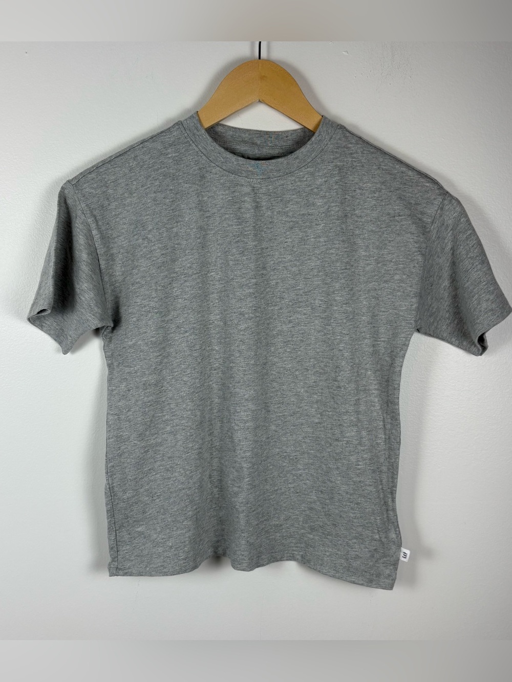 GAP Kids Boys Heather Gray Original Crew Tee Relaxed Fit 100% Cotton Size M (8)